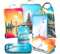 TRIPPED Travel Gear - Cubos de embalaje grandes para viajes, cubos de compresión extragrandes, organizadores de equipaje, juego de 7 piezas, bolsas de compresión ultraligeras y expandibles para ropa