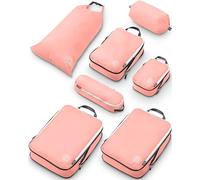 TRIPPED Travel Gear - Cubos de embalaje grandes para viajes, cubos de compresión extragrandes, organizadores de equipaje, juego de 7 piezas, ultraligeros, expandibles/bolsas de compresión para ropa