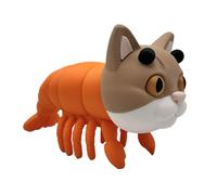 Trippi Troppi - Figura Articulada XL Brainrot Italian Memes14x8 cm - Gato Gamba de los Brain rot Memes Italianos - Colección oficial Brainrot - Tripi Tropi Gato Gamba Brainrot - Tung Tung, Capuchino