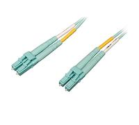 Eaton Duplex Multimode 50/125 OM4 LSZH cable de Conexión de fibra óptica, conectores LC/LC, velocidades de hasta 100 Gigabit, LSZH Aqua, 6 pies / 2 metros (N820-02M-OM4)