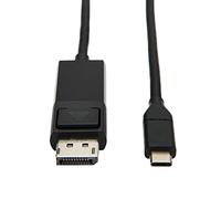 TrippLite by Eaton USB C a DisplayPort cable adaptador (Adaptador de cable DisplayPort M/Thunderbolt 3, Gen 1, conector de bloqueo, 4K DP @ 60 Hz, 4: Negro, 3 pies / 0,9 metros, garantía de 3 años (U444-003-DP-BE)