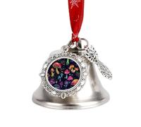Trippy - Adorno colgante de árbol de Navidad con forma de hongo mágico, campanas de Navidad, decoración de fiesta, festival, campana de ala