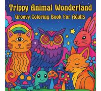 Trippy Animal Wonderland: 44 Groovy and Whimsical Coloring Pages for Adults to Relax and Unwind