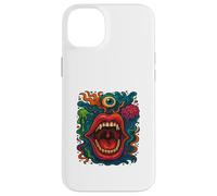 Trippy Art Surrealista Cara Loca Boca Alternativa Moda Carcasa para iPhone 14 Plus