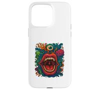 Trippy Art Surrealista Cara Loca Boca Alternativa Moda Carcasa para iPhone 15 Pro MAX