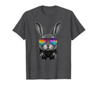 Trippy Bunny Usando Música Equalizer Gafas De Sol Auriculares Camiseta
