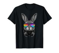 Trippy Bunny Usando Música Equalizer Gafas De Sol Auriculares Camiseta
