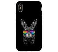 Trippy Bunny Usando Música Equalizer Gafas De Sol Auriculares Carcasa para iPhone X/XS