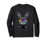 Trippy Bunny Usando Música Equalizer Gafas De Sol Auriculares Manga Larga