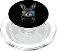 Trippy Bunny Usando Música Equalizer Gafas De Sol Auriculares PopSockets PopGrip para MagSafe