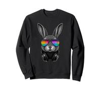 Trippy Bunny Usando Música Equalizer Gafas De Sol Auriculares Sudadera