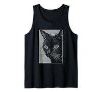Trippy Cat Pastel Goth Gothic Grunge Alt Punk Weirdcore Camiseta sin Mangas