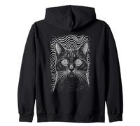 Trippy Cat Pastel Goth Gothic Grunge Alt Punk Weirdcore Sudadera con Capucha