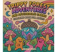 Trippy Forest Adventures and Psychedelic Cabins Coloring Book for Adults: Surreal Creatures, Magic Homes, Cosmic Trails, and Fantasy Fun for Relaxation and Stress Relief