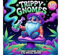 Trippy Gnomes: Stoner Coloring Pages: Coloring Pages for Unwinding and Relaxation - 4/20 Special Edition