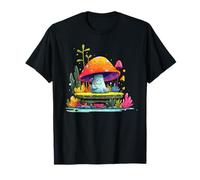 Trippy Kawaii Hongo En Colorido Bosque Fantasía Camiseta