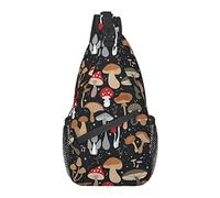 Trippy Mushroom Sling Mochila Crossbody Chest Bag Daypack Mochilas de Hombro Bolsa de Gimnasio para Senderismo Viajes Casual Walking