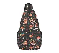 Trippy Mushroom Sling Mochila Crossbody Chest Bag Daypack Mochilas de Hombro Bolsa de Gimnasio para Senderismo Viajes Casual Walking