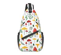 Trippy Mushroom Sling Mochila Crossbody Chest Bag Daypack Mochilas de Hombro Bolsa de Gimnasio para Senderismo Viajes Casual Walking