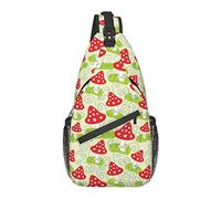 Trippy Mushroom Sling Mochila Crossbody Chest Bag Daypack Mochilas de Hombro Bolsa de Gimnasio para Senderismo Viajes Casual Walking