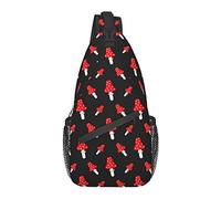 Trippy Mushroom Sling Mochila Crossbody Chest Bag Daypack Mochilas de Hombro Bolsa de Gimnasio para Senderismo Viajes Casual Walking