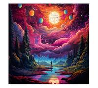 Trippy Puzzle Co - Rompecabezas de madera para adultos - Desafiante rompecabezas de 300 piezas con formas geniales - Arte de rompecabezas de plan