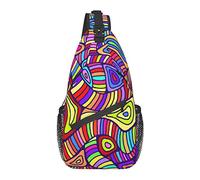 Trippy Sling Mochila Crossbody Chest Bag Daypack Mochilas de Hombro Bolsa de Gimnasio para Senderismo Viajes Casual Caminar al Aire Libre