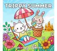 Trippy Summer Coloring Book: Featuring 40 Trippy and Groovy Summer Illustrations to Color, Kids, Teens and Adults to Street Relief and Relaxation (Cute and Easy Coloring) (Cute & Easy Coloring)