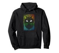Trippy Weirdcore Cat gothic punk grunge dreamcore aesthetic Sudadera con Capucha