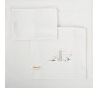 Tríptico de punto cuna 60x120 Campo (blanco/lino) de Bimbidreams Bimbi Dreams
