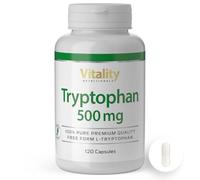 Triptófano de alta dosis con 500 mg por cápsula (120 unidades) aminoácido esencial, precursor de la serotonina, Tryptophan Vitality Nutritionals by VitaminExpress