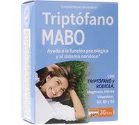 TRIPTOFANO MABO CON RODIOLA, MAGNESIO, HIERRO, VITAMINAS B3, B5, B6. ENVASE PARA 30 DIAS