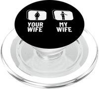 Tripulación de Cabina Tu Esposa Mi Esposa Marido Divertido Asistente de Vuelo PopSockets PopGrip para MagSafe