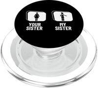 Tripulación de Cabina Tu Hermana Mi Hermana Asistente de Vuelo Divertido PopSockets PopGrip para MagSafe