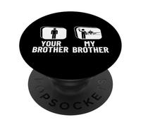 Tripulación de Cabina Tu Hermano mi Hermano Divertido Asistente de Vuelo PopSockets PopGrip Adhesivo