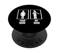 Tripulación De Cabina Tu Mamá Mi Mamá Hija Divertido Asistente De Vuelo PopSockets PopGrip Adhesivo