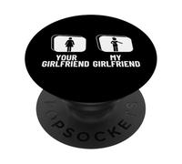 Tripulación de Cabina Tu Novia Mi Novia Asistente de Vuelo PopSockets PopGrip Adhesivo