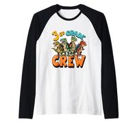 Tripulación de Tercer Grado Amante de los Dinosaurios T-Rex Dino Regreso a la Camiseta Manga Raglan