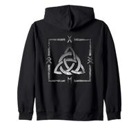 Triquetra, nudo vikingo, runas nórdicas, símbolo norse Sudadera con Capucha