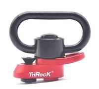 Trirock 1.25 Inch Swivel Loop Push Button QD Combo Red Sling Mount Base Fits Keymod Rail with Clever Hole for Snap Clip Hook Spring
