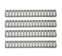 Trirock 4-Pack Gray Heat Resistant Rifle Handguard Protector Rubber Ladder Rail Cover Fits Weaver Picatinny Rail