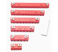Trirock 6-Pack Red M-LOK Picatinny Rail Sections Kit Fits M-lok handguard Rail Mount System - 3,5,7,9,11,13 Slots