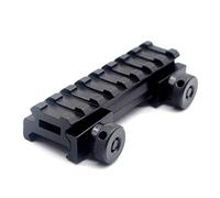 TRIROCK See-Through Low Profile 8 Slots Picatinny Riser Extension Weaver Dovetail Weaver Rail Scope Mount Base Adapter Base Fits 21mm Rail for Optics