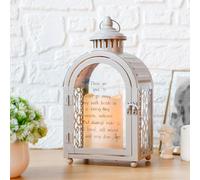 TRIROCKS Lámpara Conmemorativa 28cm Alta, Soporte para Vela "Caminar Junto a Nosotros" con Vela LED y Patrón de Amor, Regalo de Simpatía para Funerales (Gris)