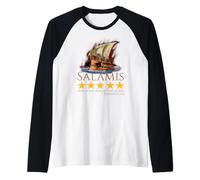 Trirreme Griego Antiguo - Batalla de Salamina - History Meme Camiseta Manga Raglan