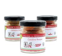 Tris Polvos de Chile Mr Pic Carolina Reaper, Habanero Amarillo y Jalapeño 15 gr x 3