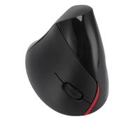 Trisar Ratón Inalámbrico Vertical con Activación Automática, Ratón óptico Vertical, Recargable por USB, Antihuellas, con Adaptador para PC y (Black)