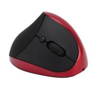 Trisar Ratón Vertical para Computadora Portátil, Encendido Automático, Motor óptico, Ratón Ergonómico Antihuellas 800 1200 1600 dpi para PC (Rojo)
