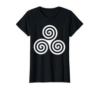 Triskele Triple Spiral Triskelion 3 Spiral of Life Symbol Camiseta gráfica económica, Mujer, Negro, S