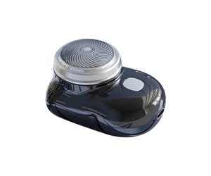 Trisoye Afeitadora eléctrica portátil USB para hombres Mini-Shave afeitadora eléctrica de bolsillo recortadora de barba afeitadora de viaje con pantalla digital, C